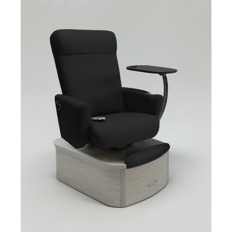 Belava Element Pedicure Chair With/Without Plumbing In Black Modern Salon Chair