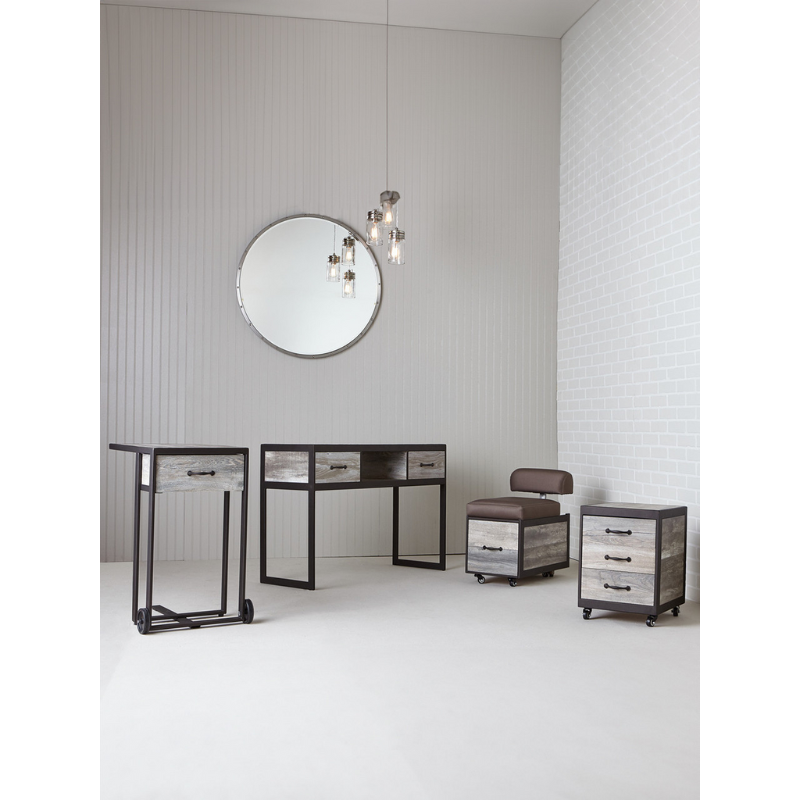 Belava Elora Salon Furniture Collection - Complete Set Salon Modern Display, Includes Manicure Table and Dolly and Pedicure Cart and Dolly