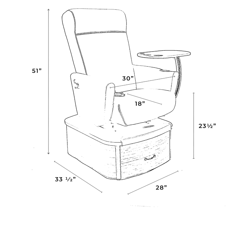 Belava Element Pedicure Chair With/Without Plumbing
