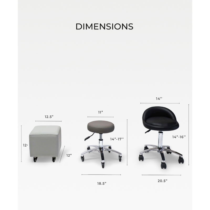 Belava Nail Tech Stool - Basic | with Low Pump