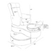 Belava Advantage Pedicure Chair With/Without Plumbing Diagram Specification Sheet