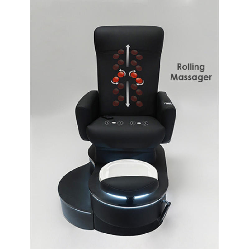 Belava Advantage Pedicure Chair With/Without Plumbing With Rolling Massager Front View