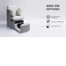 Belava Dorset Lounge Style Pedicure Chair With/Without Plumbing Add Ons Chart