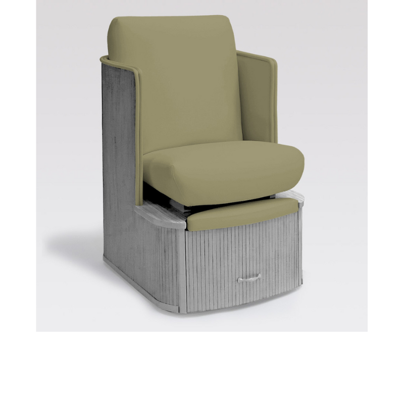 Belava Dorset Lounge Style Pedicure Chair With/Without Plumbing In Artichoke Green