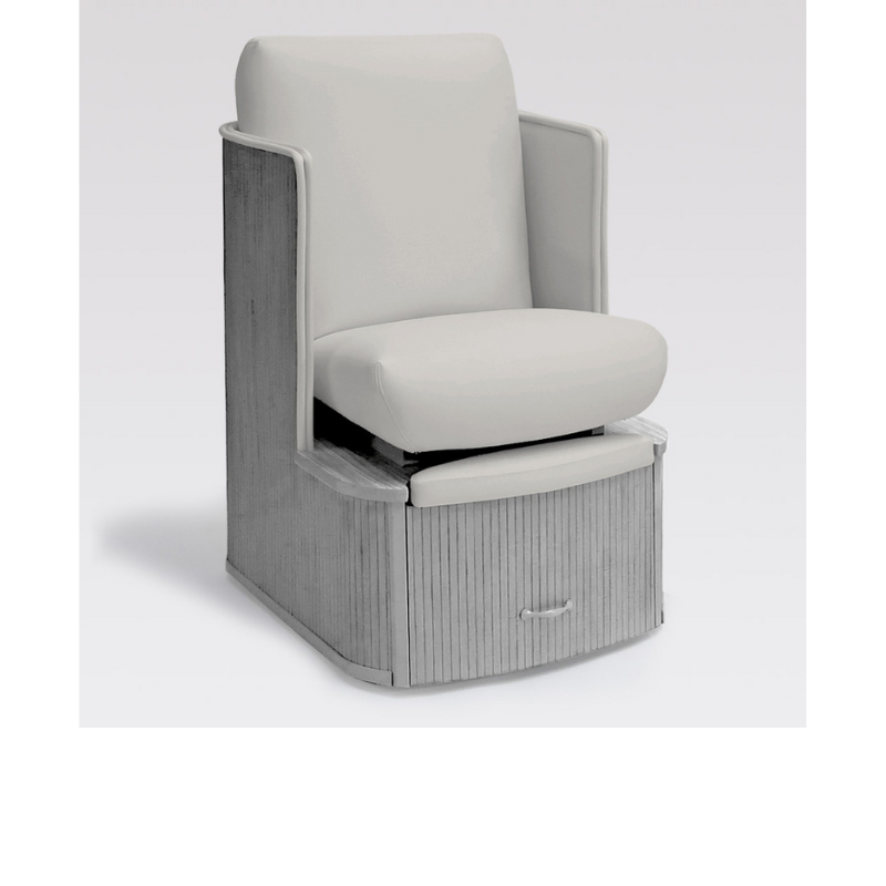 Belava Dorset Lounge Style Pedicure Chair With/Without Plumbing In Bisque Off White