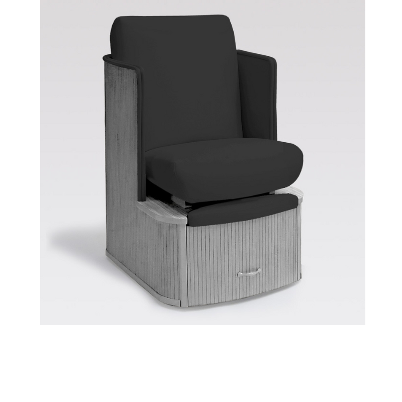 Belava Dorset Lounge Style Pedicure Chair With/Without Plumbing In Black