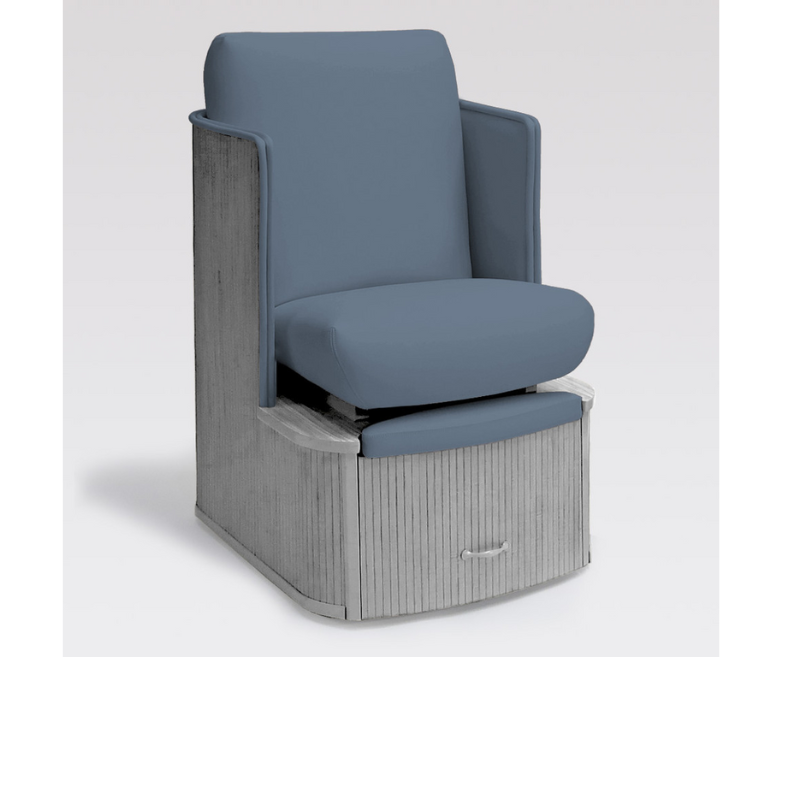 Belava Dorset Lounge Style Pedicure Chair With/Without Plumbing In Cadet Blue