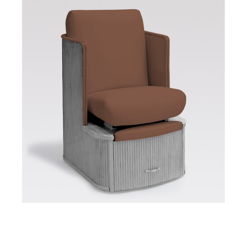 Belava Dorset Lounge Style Pedicure Chair With/Without Plumbing In Equestrian Warm Brown