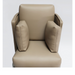 Belava Dorset Lounge Style Pedicure Chair With/Without Plumbing Light Neutral Tan Color With Pillows Closeup