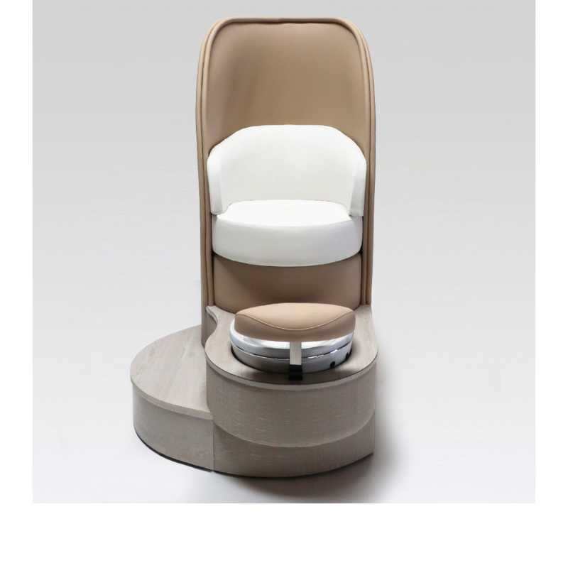 Belava Eclipse Pedicure Chair With/Without Plumbing Front View With Left Step Location