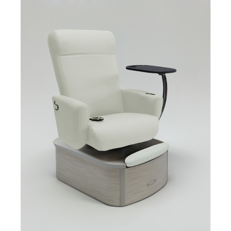 Belava Element Pedicure Chair With/Without Plumbing In Bisque Off White Modern Salon Chair