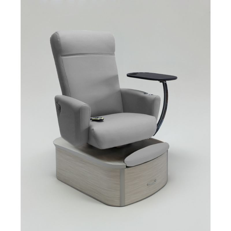 Belava Element Pedicure Chair With/Without Plumbing In Grey Light Gray Modern Salon Chair
