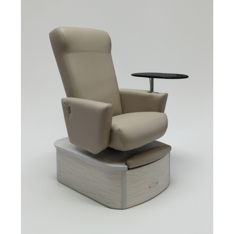Belava Element Pedicure Chair With/Without Plumbing In Grey Light Neutral Tan Beige Modern Salon Chair