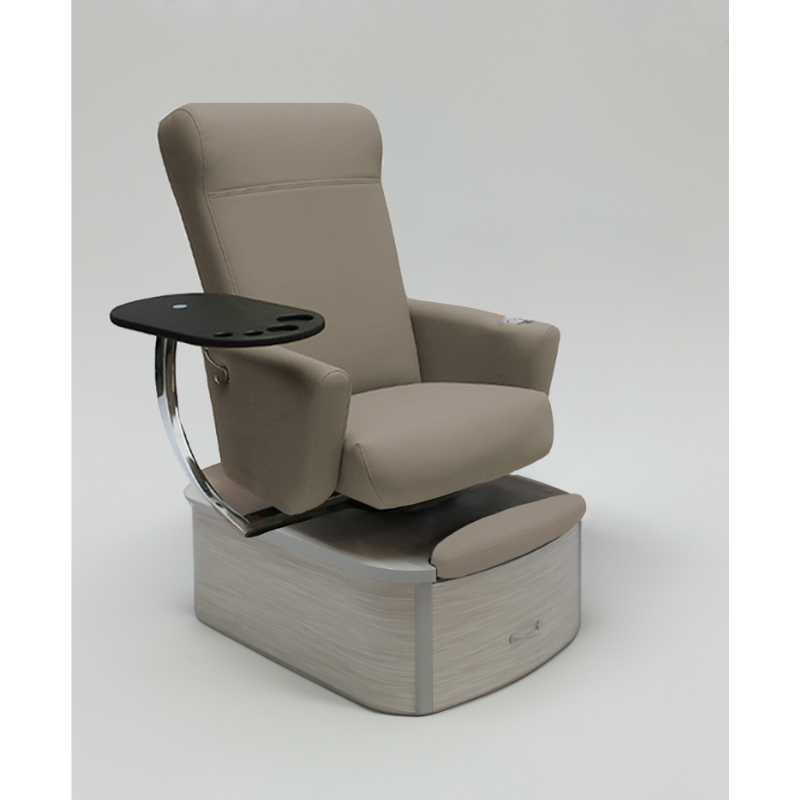 Belava Element Pedicure Chair With/Without Plumbing In Light Sandalwood Tan Modern Salon Chair