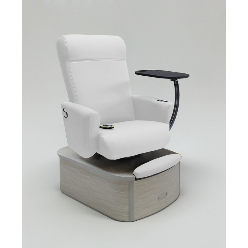 Belava Element Pedicure Chair With/Without Plumbing In White Modern Salon Chair