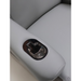 Belava Element Pedicure Chair With/Without Plumbing Light Gray Modern Salon Pedicure Chair Arm Rest Close Up With Cupholder