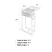 Belava Elora Manicure Dolly / Portable Manicure Table Dimension Diagram Measurements Specifications