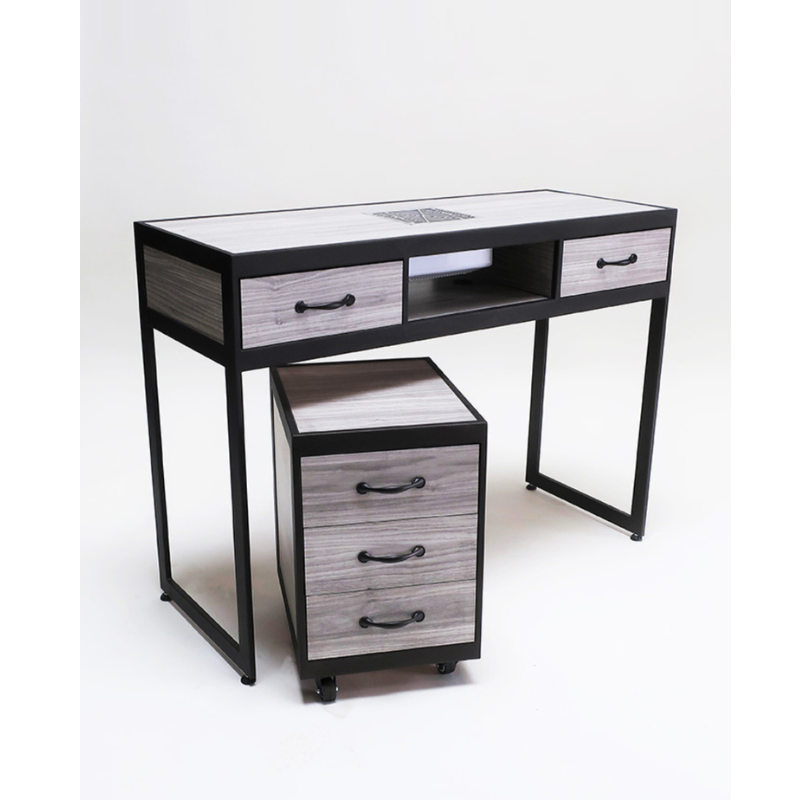 Belava Elora Manicure Table Display Modern Style with Salon Cart