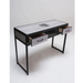 Belava Elora Manicure Table Front View Display With Open Drawers