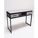 Belava Elora Manicure Table Front View Display Wood Design With Black Border With Drawers