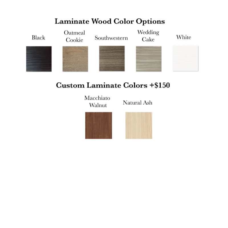 Belava Elora Pedicure Dolly Laminate and Wood Color Options