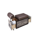 Belava Elora Pedicure Dolly / Portable Pedicure Cart with Adjustable Foot Rest in Brown Color and Modern Wood Design With Drawer for Storage Open Drawer Image