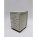 Belava Elora Pedicure Supply Cart With 3 Drawers For Storage Modern Beige Wood Design With White/Creme Borders