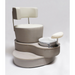 Belava Luna Pedicure Chair With/Without Plumbing Beige and White Color With White Trio Foot Spa Tub