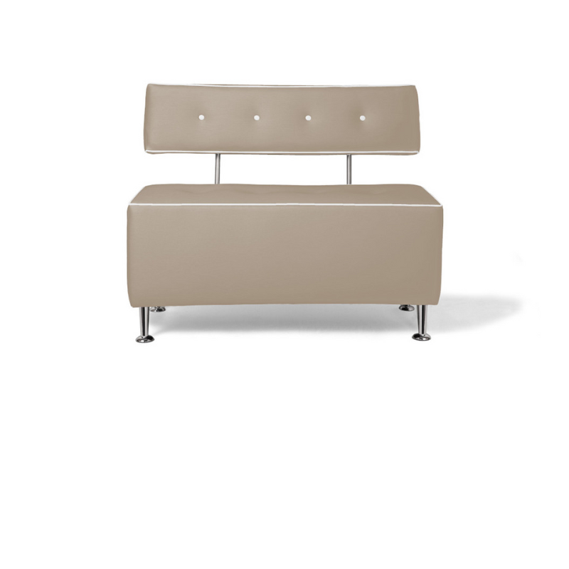 Belava Salon Chair Custom Seater In Light Neutral Modern Rectangle Salon Waiting Area Reception Customer Chair