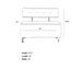 Belava Salon Chair Double Seater Dimensions Diagram Specification Measurements
