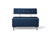Belava Salon Chair Double Seater In Belava Blue Dark Blue Modern Rectangle Salon Waiting Area Reception Customer Chair