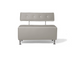 Belava Salon Chair Double Seater In Grey Modern Rectangle Salon Waiting Area Reception Customer Chair