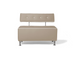 Belava Salon Chair Double Seater In Light Neutral Modern Rectangle Salon Waiting Area Reception Customer Chair