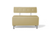 Belava Salon Chair Double Seater In Maple Yellow Modern Rectangle Salon Waiting Area Reception Customer Chair