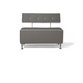 Belava Salon Chair Double Seater In Sandlewood Modern Rectangle Salon Waiting Area Reception Customer Chair