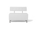 Belava Salon Chair Double Seater In White Modern Rectangle Salon Waiting Area Reception Customer Chair