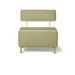 Belava Salon Chair One & Half Seater In Artichoke Green Modern Rectangle Salon Waiting Area Reception Customer Chair