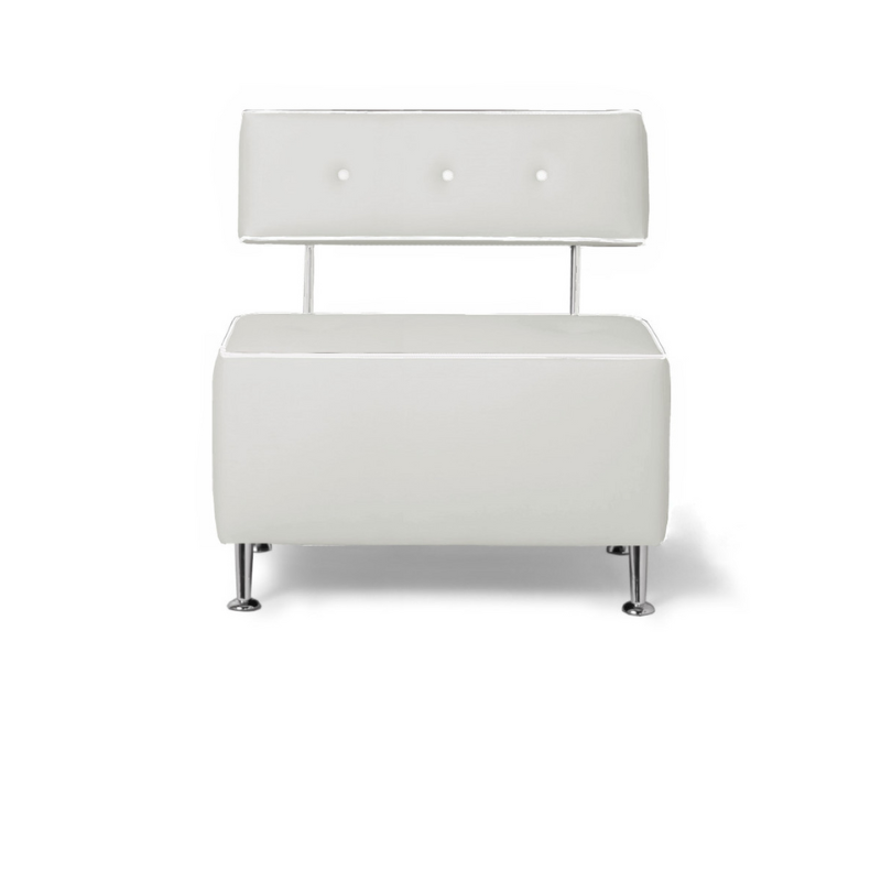 Belava Salon Chair One & Half Seater In Bisque Modern Rectangle Salon Waiting Area Reception Customer Chair