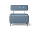 Belava Salon Chair One & Half Seater In Cadet Blue Dusty Blue Modern Rectangle Salon Waiting Area Reception Customer Chair