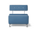Belava Salon Chair One & Half Seater In Cosmic Bright Blue Modern Rectangle Salon Waiting Area Reception Customer Chair