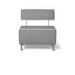 Belava Salon Chair One & Half Seater In Grey Modern Rectangle Salon Waiting Area Reception Customer Chair