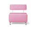 Belava Salon Chair One & Half Seater In Pink Modern Rectangle Salon Waiting Area Reception Customer Chair
