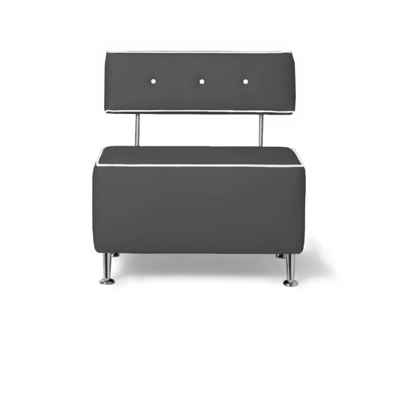 Belava Salon Chair One & Half Seater In Sandlewood Modern Rectangle Salon Waiting Area Reception Customer Chair