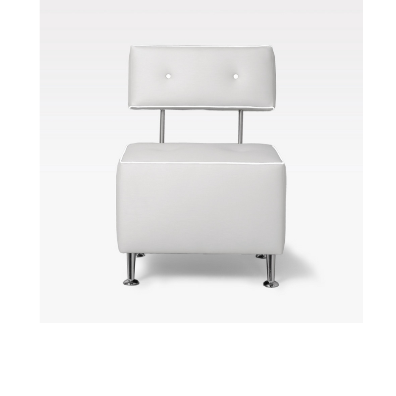 Belava Salon Chair Single Seater In Bisque Modern Salon Chair Waiting Area Reception Seating Chair