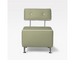 Belava Salon Chair Single Seater In Cosmic Artichoke Green Modern Salon Chair Waiting Area Reception Seating Chair
