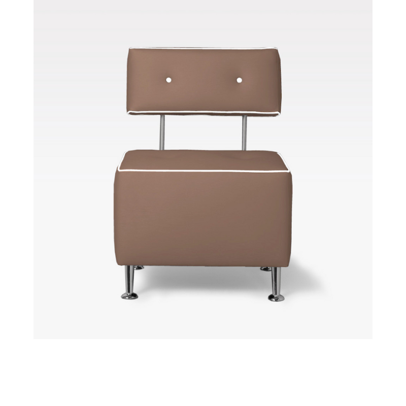 Belava Salon Chair Single Seater In Equestrian Warm Brown Modern Salon Chair Waiting Area Reception Seating Chair