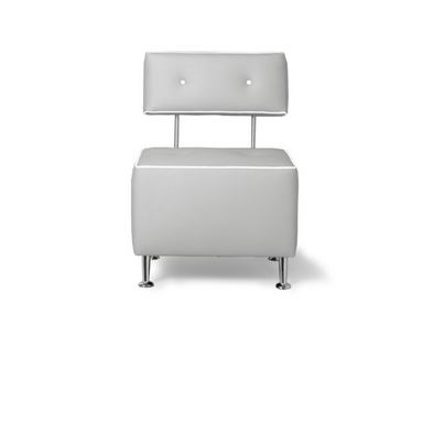 Belava Salon Chair Single Seater In Grey Modern Salon Chair Waiting Area Reception Seating Chair