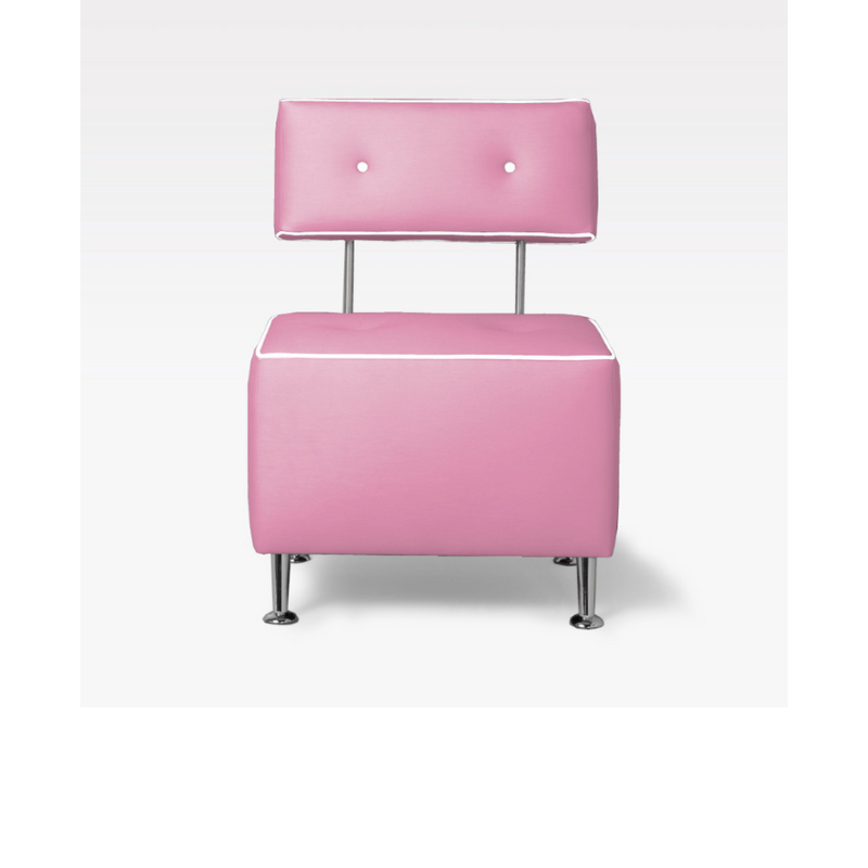 Belava Salon Chair Single Seater In Pink Modern Salon Chair Waiting Area Reception Seating Chair