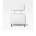 Belava Salon Chair Single Seater In White Modern Salon Chair Waiting Area Reception Seating Chair