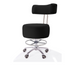 Belava Salon Nail Tech Stool Performer with Low, Medium, or High Pump Adjustable Height In Black With Foot Leg Rest Ring